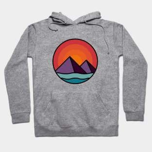 Colourful mountains and waves Hoodie